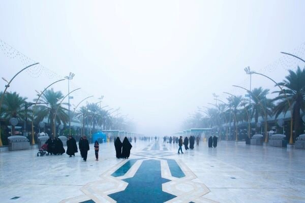 ویدئو: لحظات شگفت انگیز مه شدید در حرم امام حسین