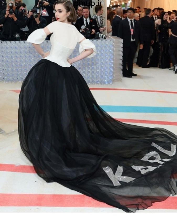 استایل لیلی کالینز در مراسم MetGala