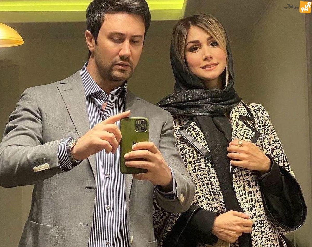 سلفی بی معنی شاهرخ استخری و همسرش در آسانسور و نظرسنجی از مردم!/ عکس
