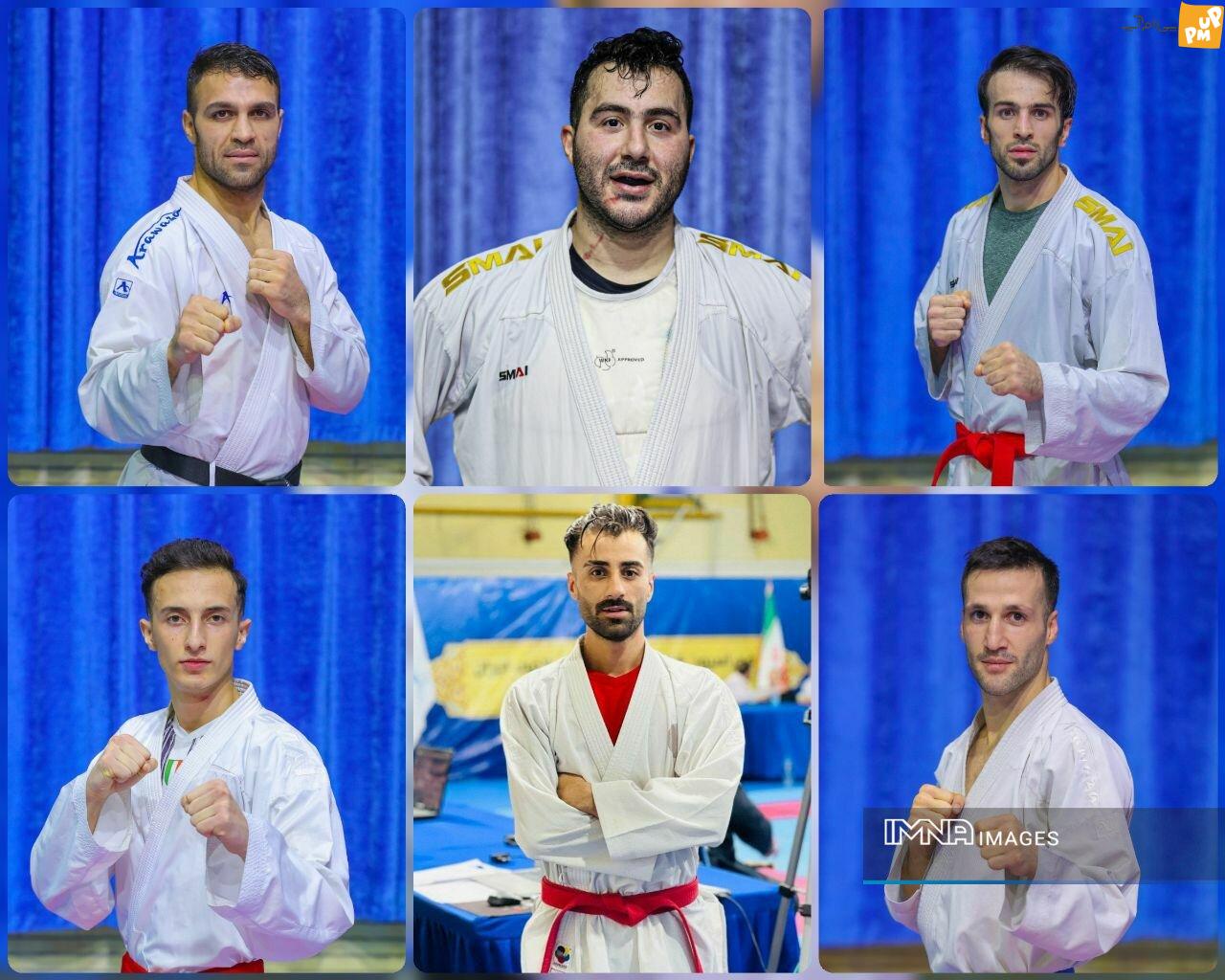 اعضای تیم ملی اعزامی به مسابقات کاراته قهرمانی آسیا در بخش مردان /عکس