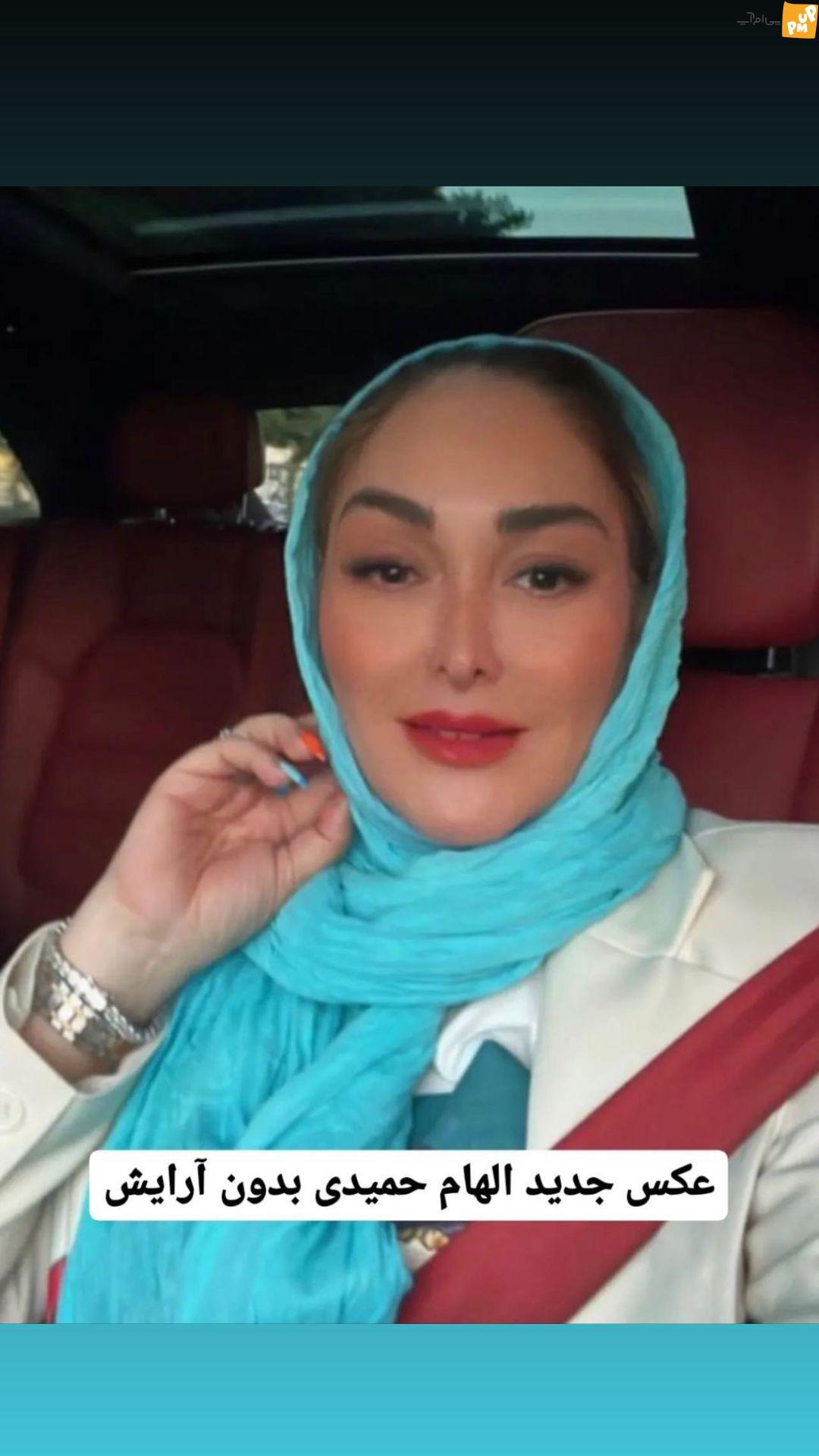 رانندگی الهام حمیدی با ماشین میلیاردی اش در تهران