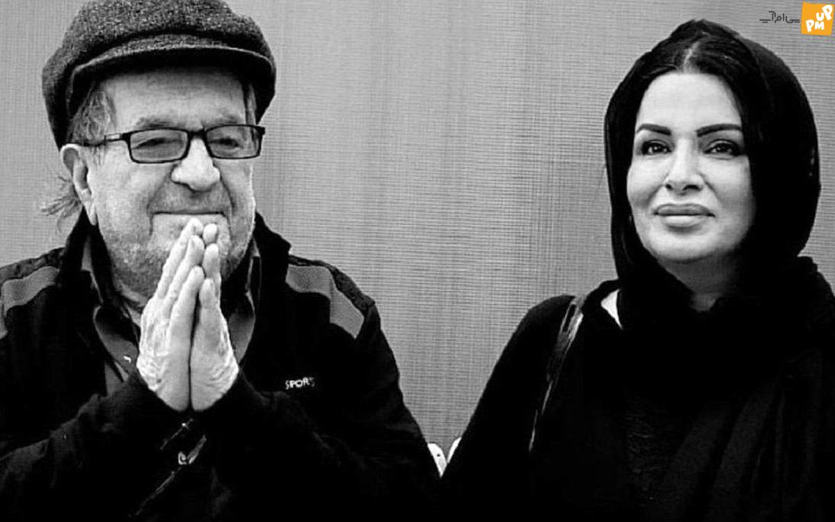 سردرگمی و به هم ریختگی هانیه توسلی در مراسم تشیع داریوش مهرجویی!/عکس