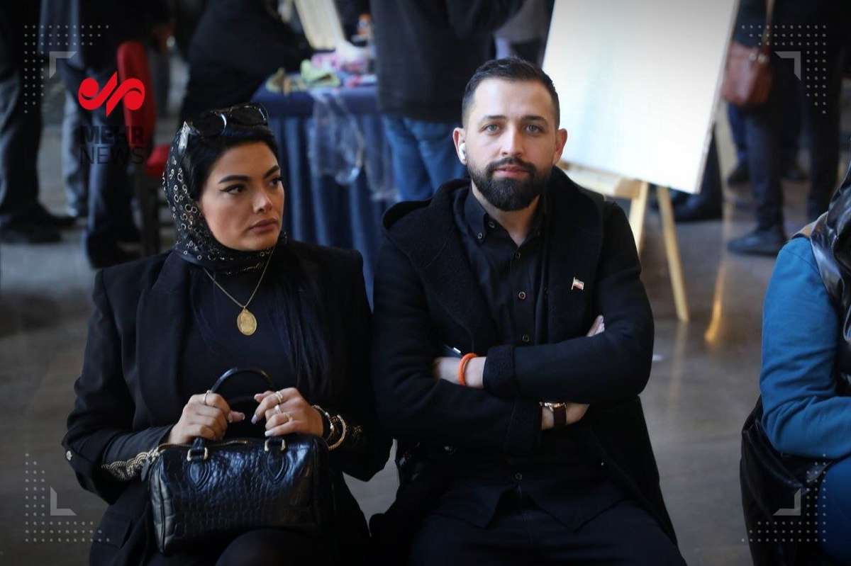 محسن افشانی و همسرش در شعبه اخذ رای / عکس