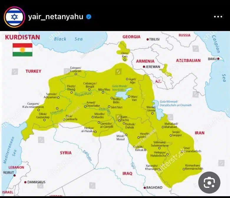 عکس |  نقشه شوم پسر نتانیاهو برای تجزیه ایران