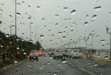 بارش باران و لغزندگی راه‌های البرز