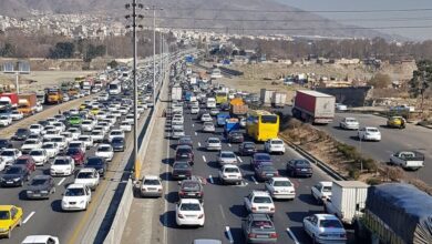 ترافیک نیمه سنگین در جاده چالوس و آزادراه تهران