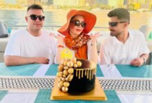 (عکس) تولد مجلل آزاده زارعی در دبی/آشپزی سفر خارج از کشور آزاده زارعی با خواهر و برادرش