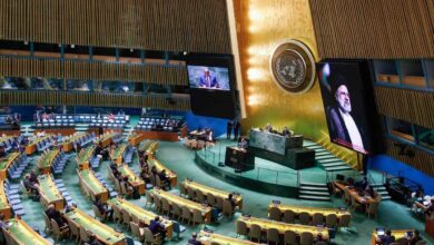 مراسم ریاست جمهوری در سازمان ملل (+ عکس) / سخنرانی دبیرکل / تجمع علیه سازمان ملل / تحریم آمریکا، آلمان و فرانسه