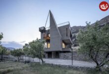 معماری مدرن خانه خاکستری در دشت سرسبز ماکو (+ عکس)