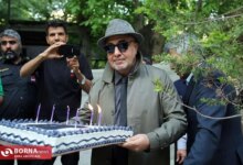 کیک تولد ویژه رضا عطاران/ عکس کیانوش عیاری