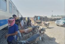 برخورد قطار با تریلی در شوش خوزستان