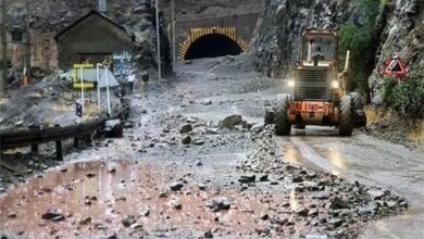 خطر سقوط سنگ در جاده‌های کوهستانی البرز جدی‌ست