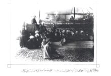 عکس زیرزمینی چند روحانی در مراسم تشییع جنازه ناصرالدین شاه