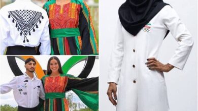 قابل توجه مسئولان کشور؛ مقایسه لباس کاروان فلسطین و ایران در المپیک عکس