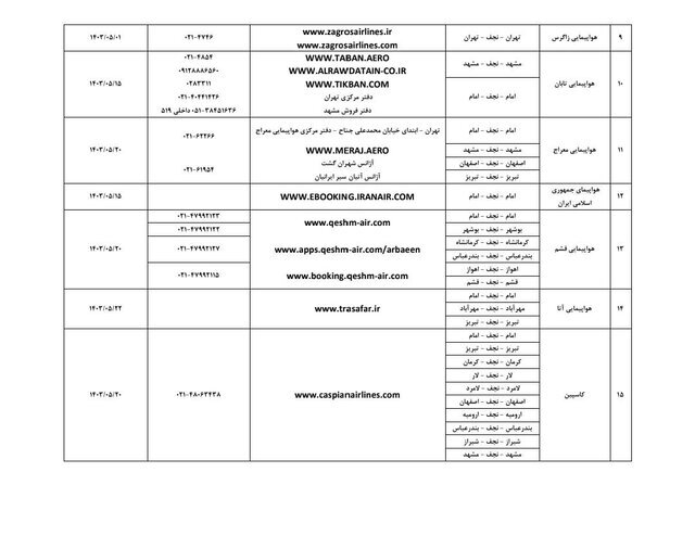 جزئیات فروش بلیت