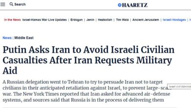 درخواست پوتین از ایران برای آسیب رساندن به غیرنظامیان اسرائیلی در حمله انتقام جویانه
