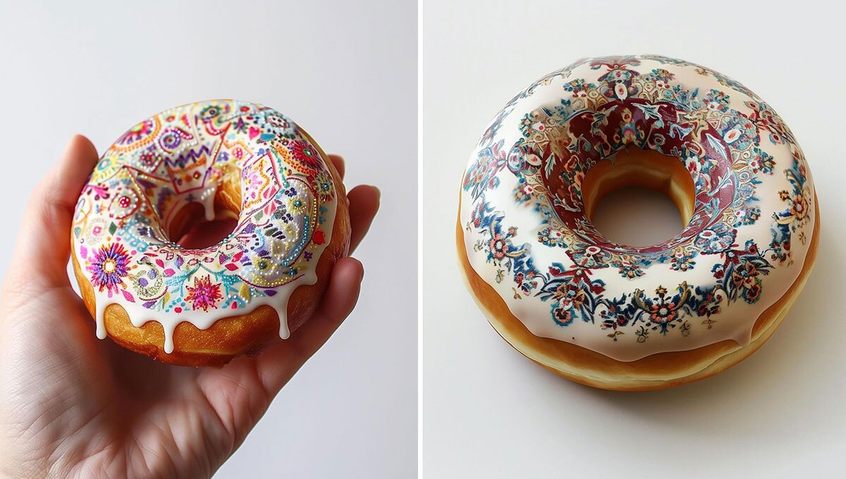 دونات ایرانی; ترکیبی از شیرینی و هنر (عکس)