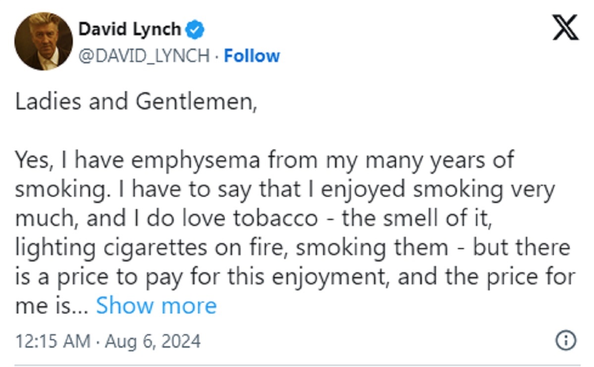 دیوید لینچ شایعه بازنشستگی‌اش را تکذیب کرد