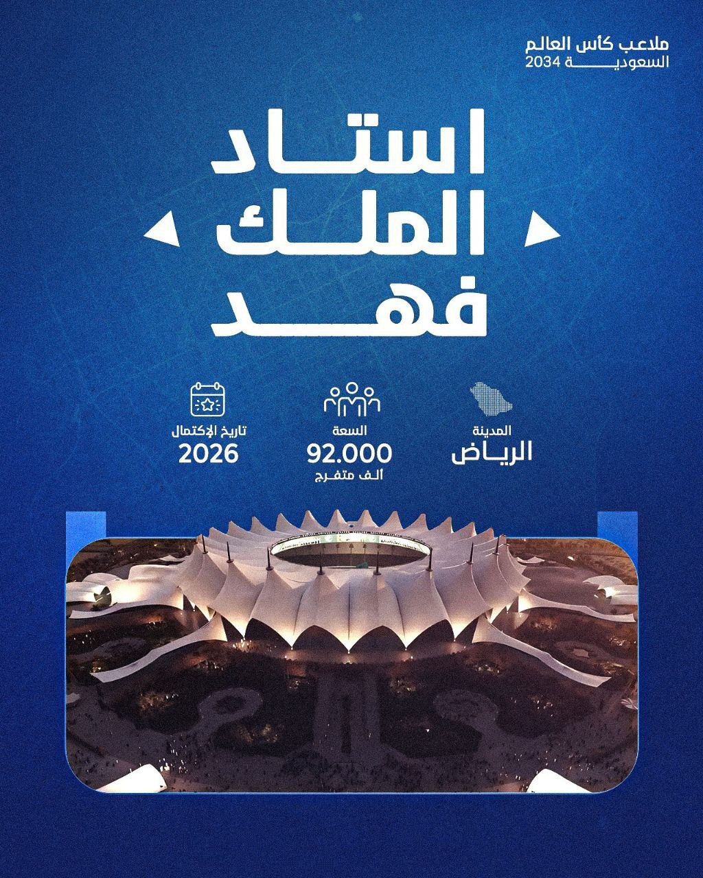 رونمایی از پانزده ورزشگاه مدرن برای جام جهانی 2034 عربستان
