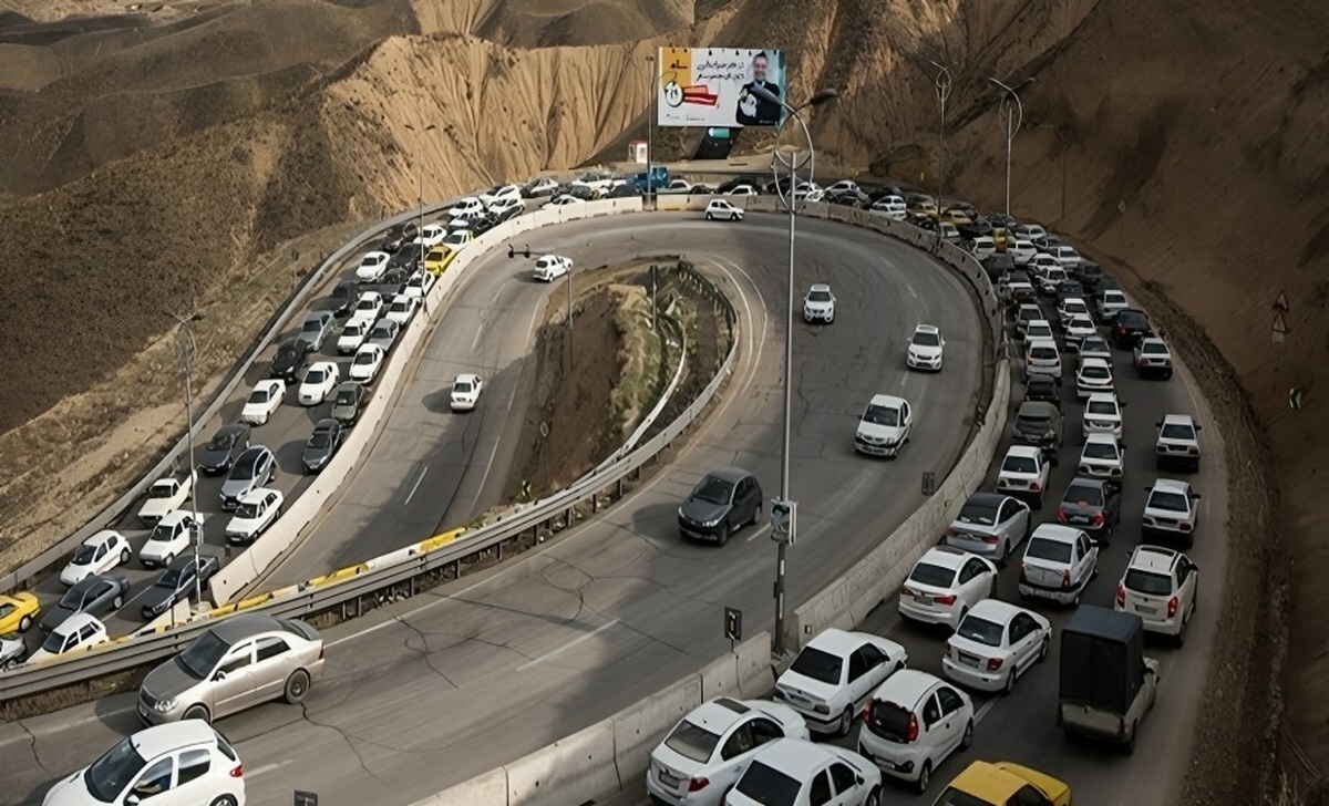 مسدود شدن جاده کرج - چالوس به دلیل ترافیک سنگین