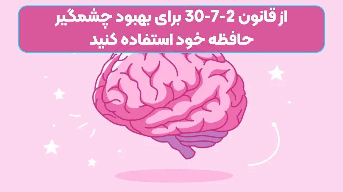 برای بهبود حافظه خود از قانون 2-7-30 استفاده کنید.