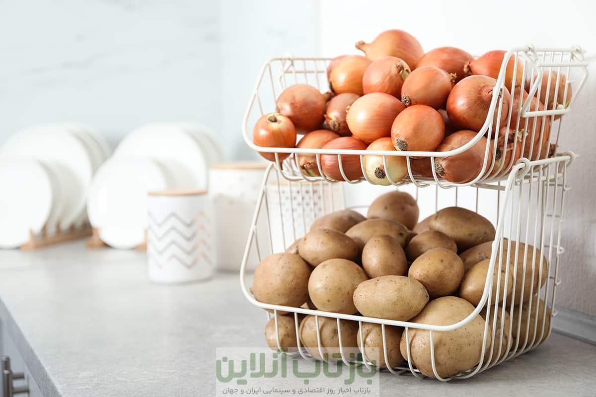 نگهداری سیب زمینی و پیاز