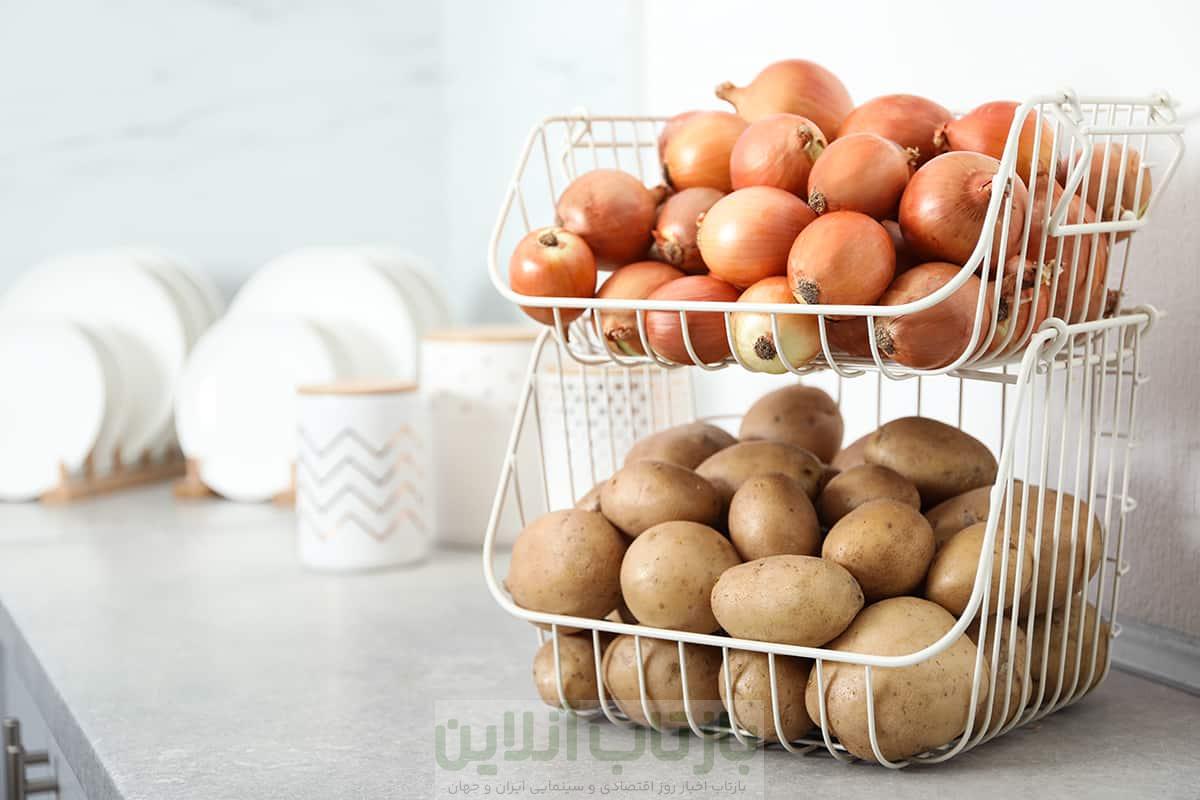 نگهداری سیب زمینی و پیاز