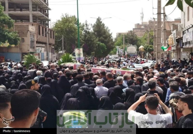 تشییع باشکوه 2 شهید ناجا در بهارستان میان فریادهای "مرگ بر اسرائیل"