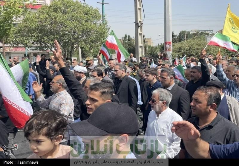 تشییع پرشور و باشکوه 2 شهید در شهریار+عکس