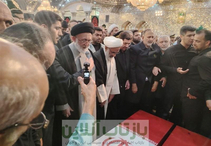تشییع پیکر شهیدان سلامی و شانه ئی در حرم عبدالعظیم / اقامه نماز بر پیکر شهدا