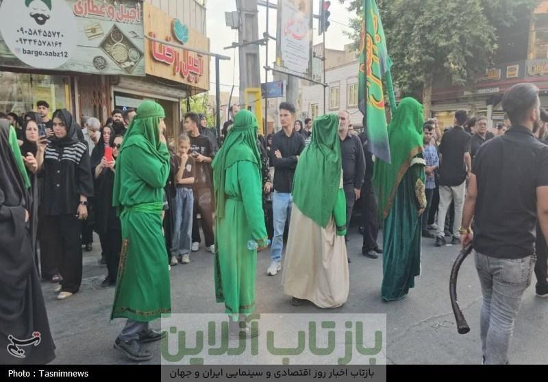روایتی از حرکت کاروان نمادین اسرای کربلا در خیابان های ورامین