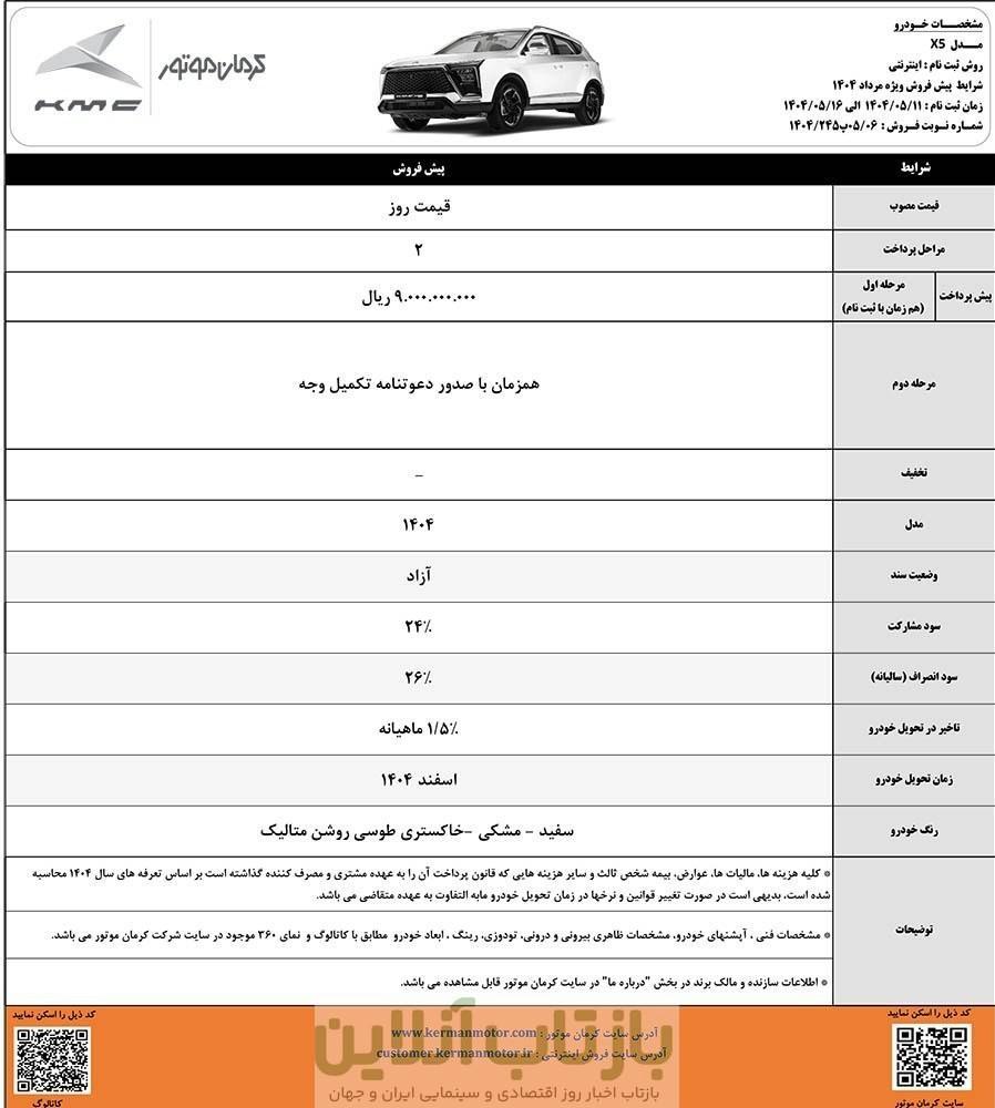 آغاز پیش فروش محصولات J7 و X5 با موعد تحویل اسفند 1404