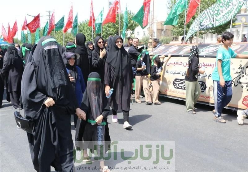 شهر گلستان یکپارچه در سوگ عشق؛ هم نوا با کاروان حسینی+تصویر