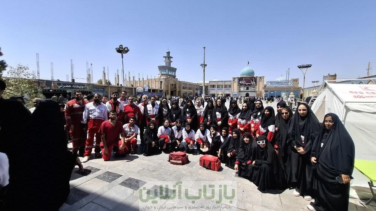 استقرار تیم های هلال احمر برای پیاده روی جاماندگان ارض طوس+تصاویر