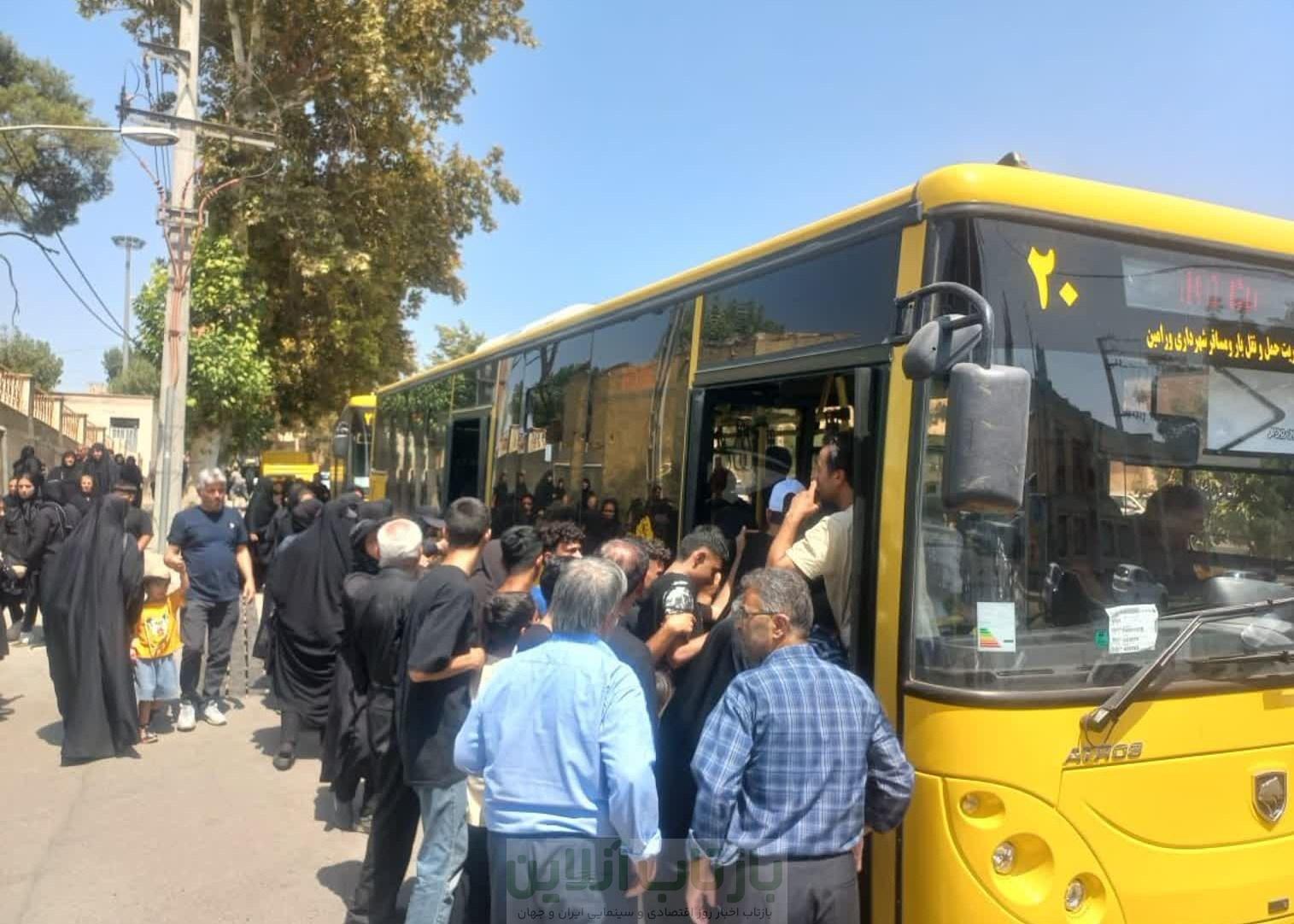 بازگشت 2 هزار زائر ارض طوس به ورامین با 20 دستگاه اتوبوس