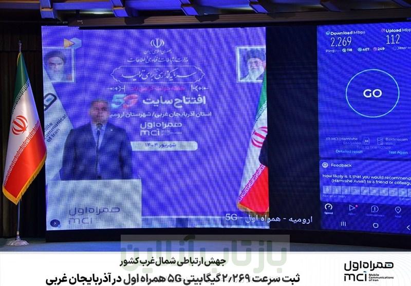 جهش ارتباطی شمال‌غرب کشور/ ثبت سرعت 2.269 گیگابیتی 5G همراه اول در آذربایجان غربی