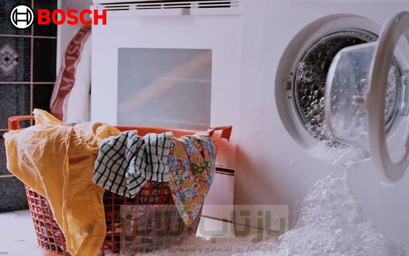 نشت آب و کف از ماشین لباسشویی بوش