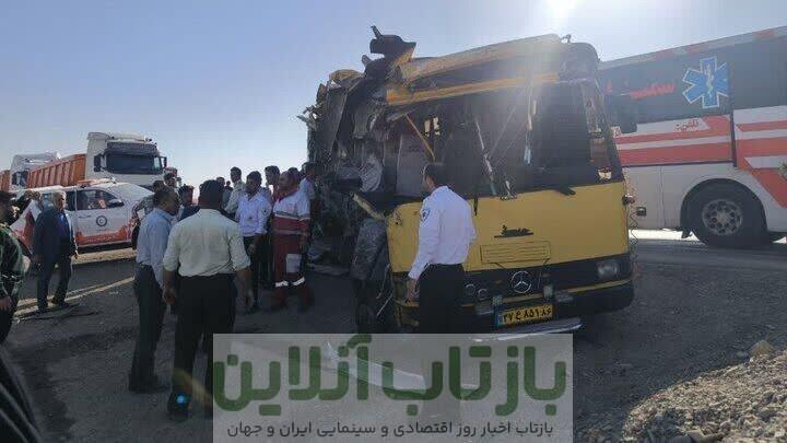 واژگونی اتوبوس در جاده فیروزکوه؛حدود ۲۰نفر مصدوم شدند