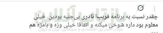 واکنش‌های توئیتری‌ها به اظهارات فریبا نادری: از جسور و باوقار بودن تا نوکیسه‌گی و فخرفروشی/ آیا منتقدان زن‌ستیزند؟