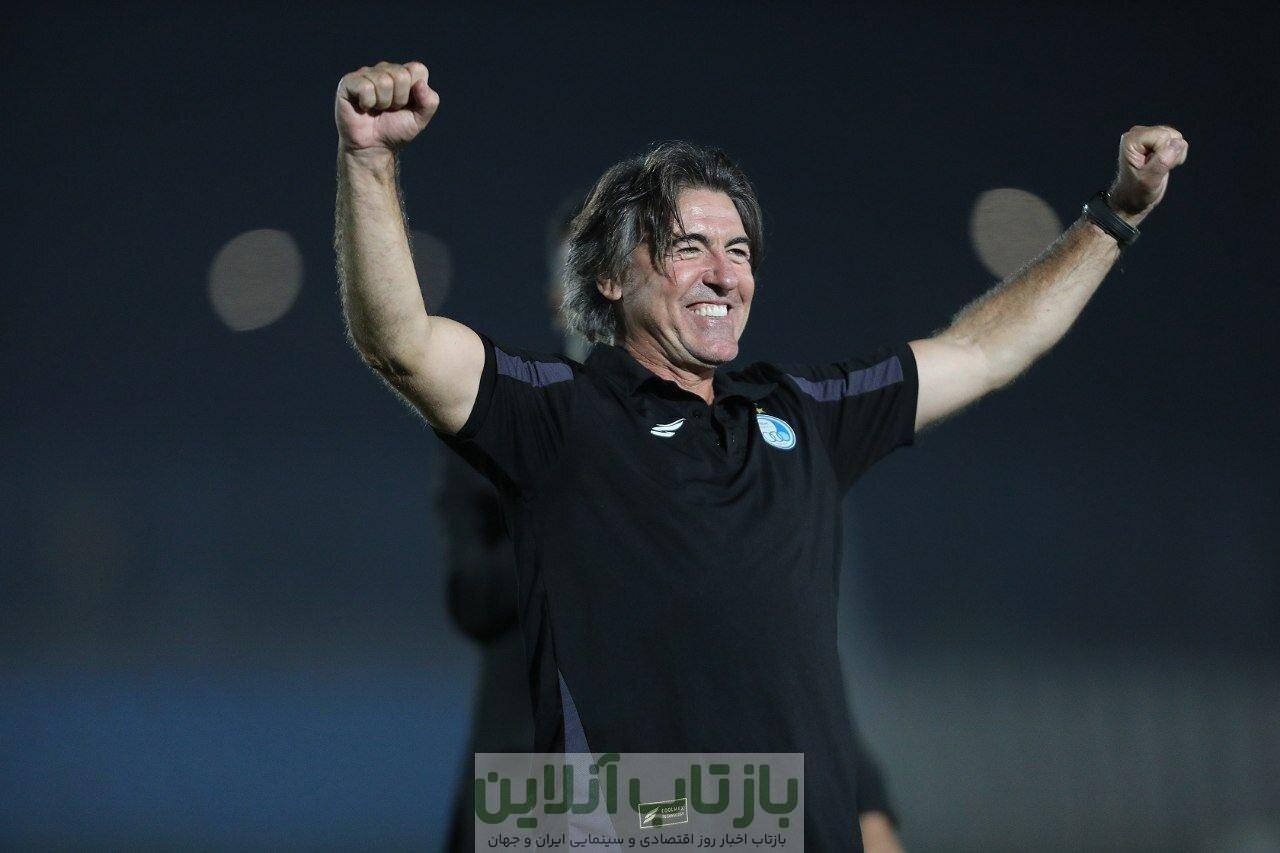 عکس| خوشحال‌ترین سرمربی لیگ ایران؛ مشت‌های گره کرده ساپینتو بعد از برد بزرگ