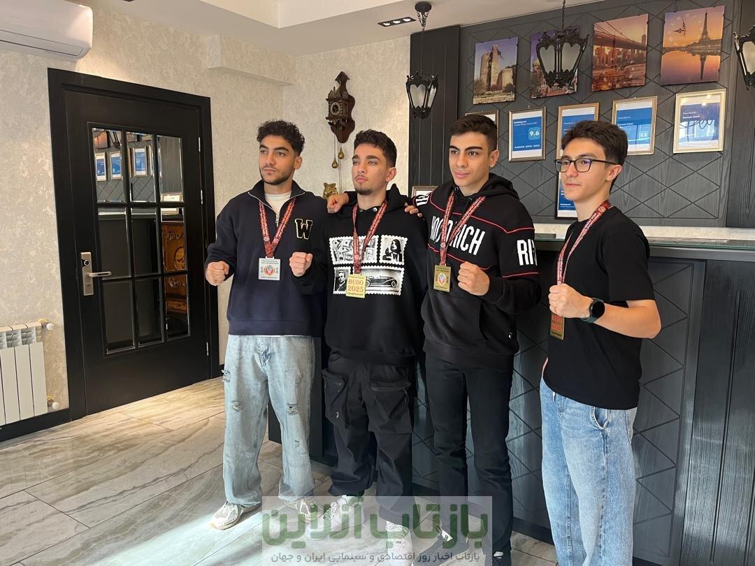 ببینید| کولاک پسران ایران در کیک بوکسینگ آذربایجان/ طلای دنیا برگردن پارسا واحدی