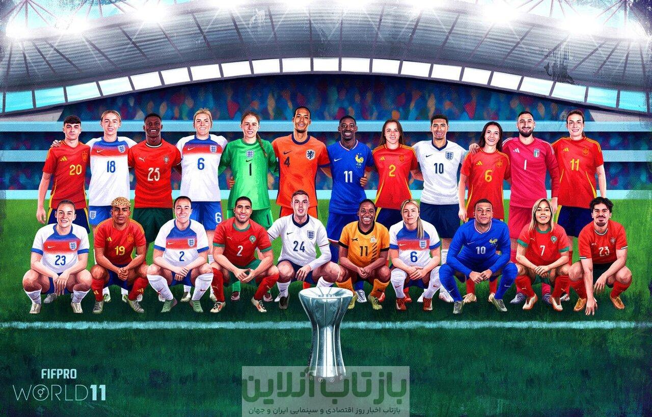 عکس| تیم منتخب سال ۲۰۲۵ فیفا