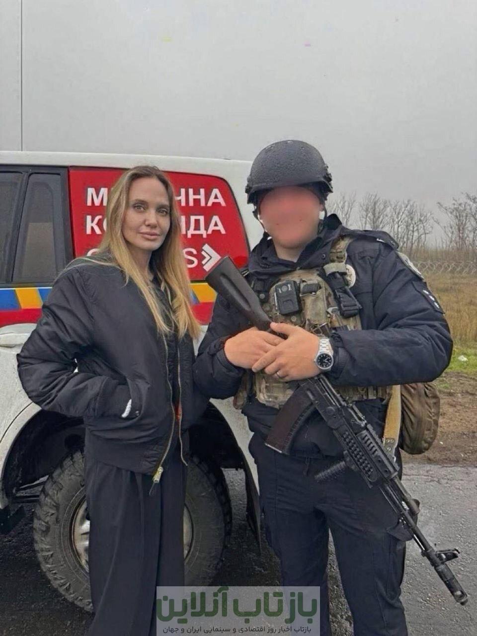 عکس | استایل آنجلینا جولی در خط مقدم جنگ در اوکراین