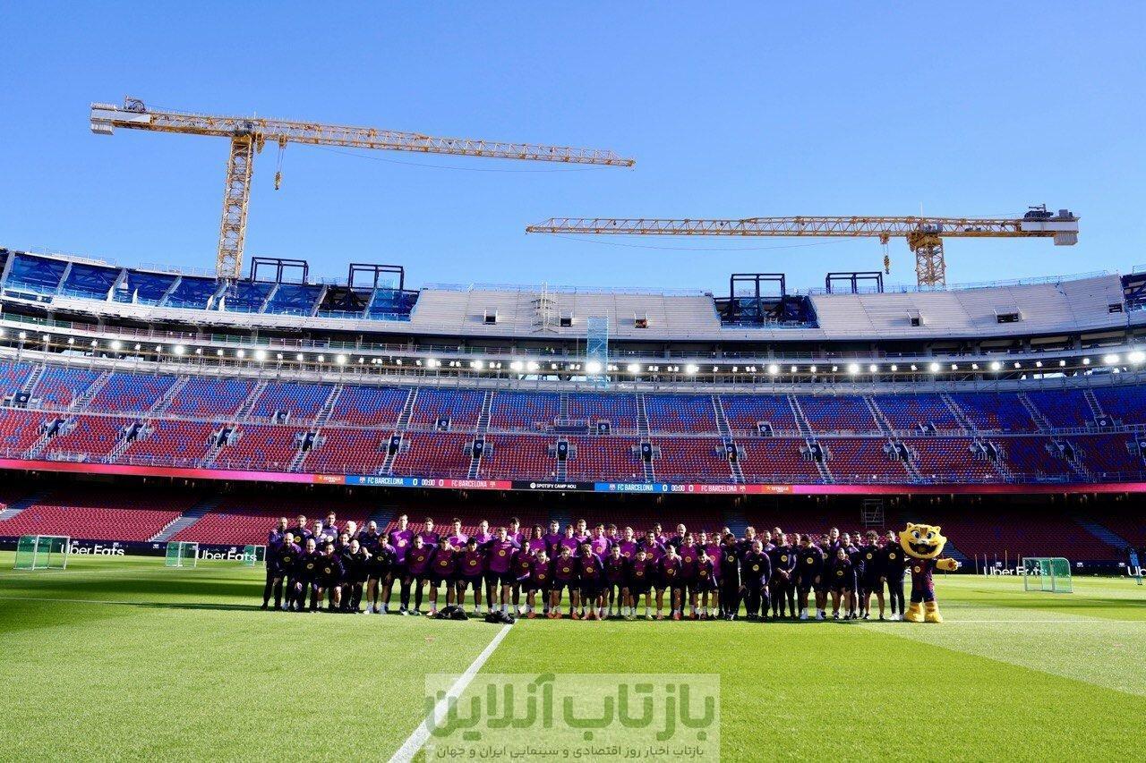 عکس| بازگشت بارسلونا به نیوکمپ