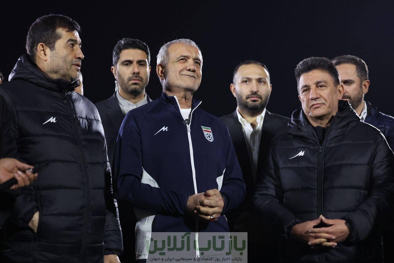 تصاویر حضور رییس جمهور در تمرین تیم ملی فوتبال ایران