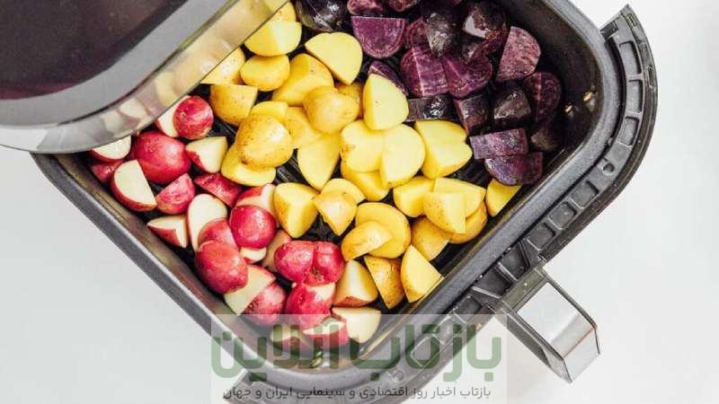 خشک کردن میوه در دستگاه تهویه مطبوع