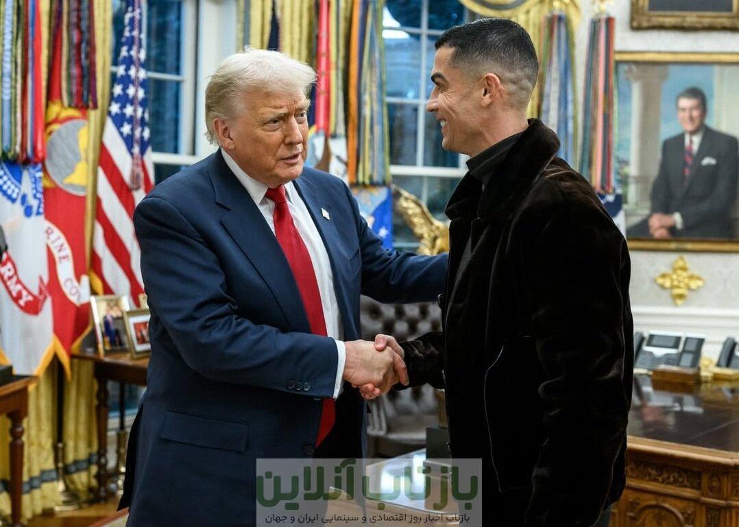 عکس| توضیح ترامپ به رونالدو از بمباران مراکز هسته‌ای ایران با جنگنده‌های B2