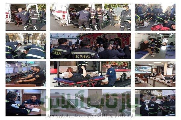حضور اورژانس تهران در مراسم تشییع ۳۰۰ شهید گمنام