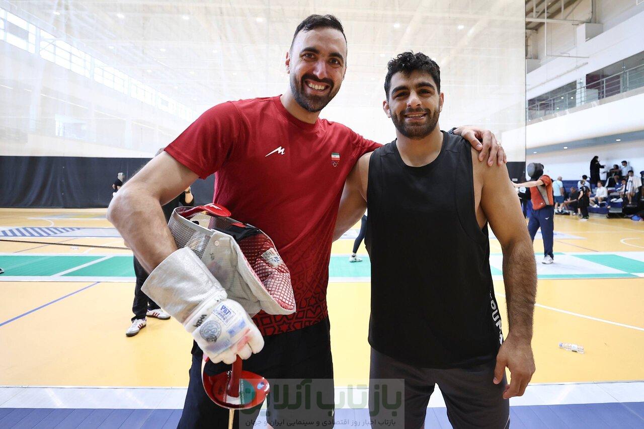 عکس| جدال شمشیرباز ایرانی با قهرمان کشتی المپیک در ریاض! 1 عکس| جدال شمشیرباز ایرانی با قهرمان کشتی المپیک در ریاض!