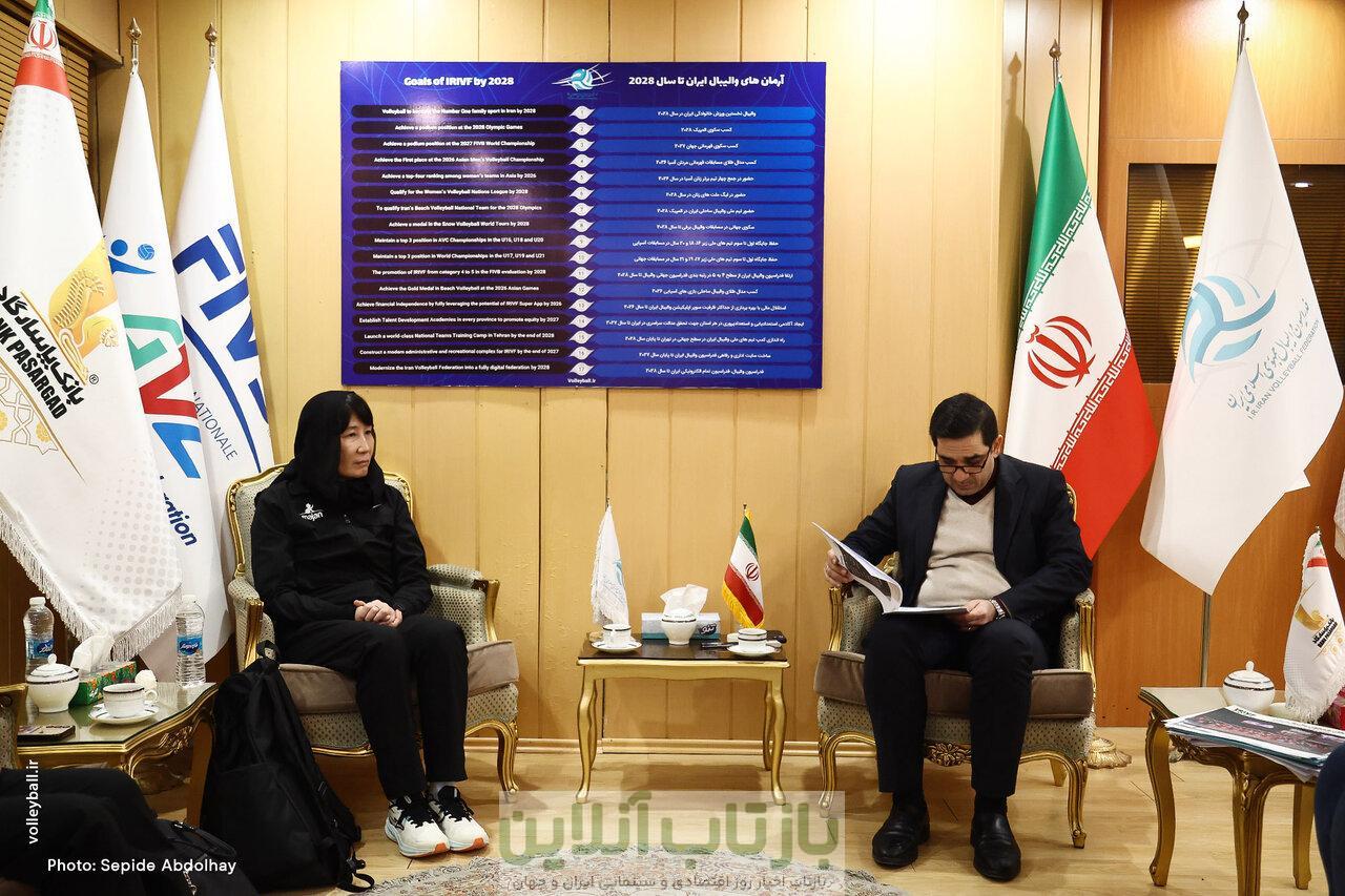 جلسه ویژه رئیس فدراسیون والیبال با سرمربی کره‌ای زنان ایران